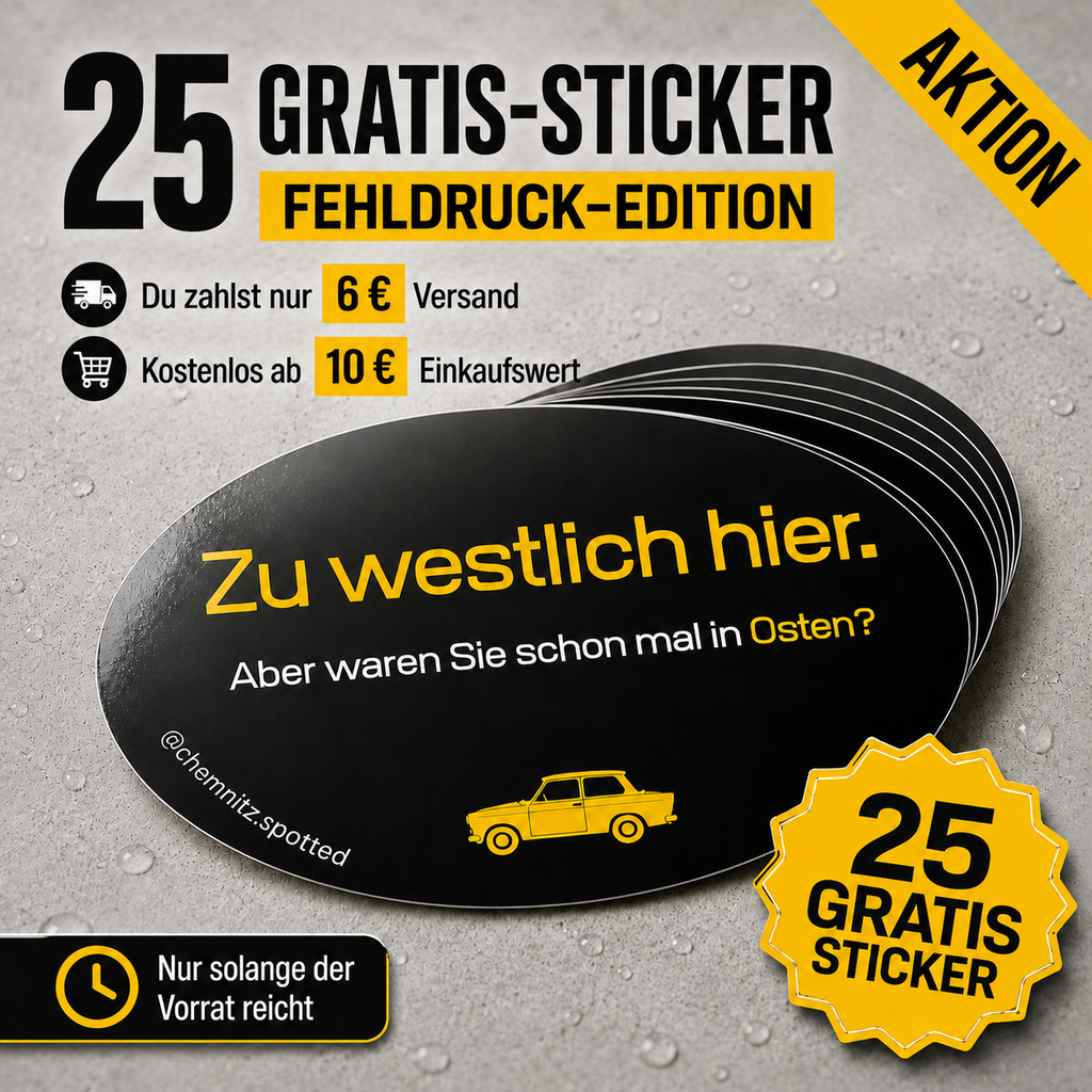 Gratis: 25er Sticker-Pack „In Osten“-Edition