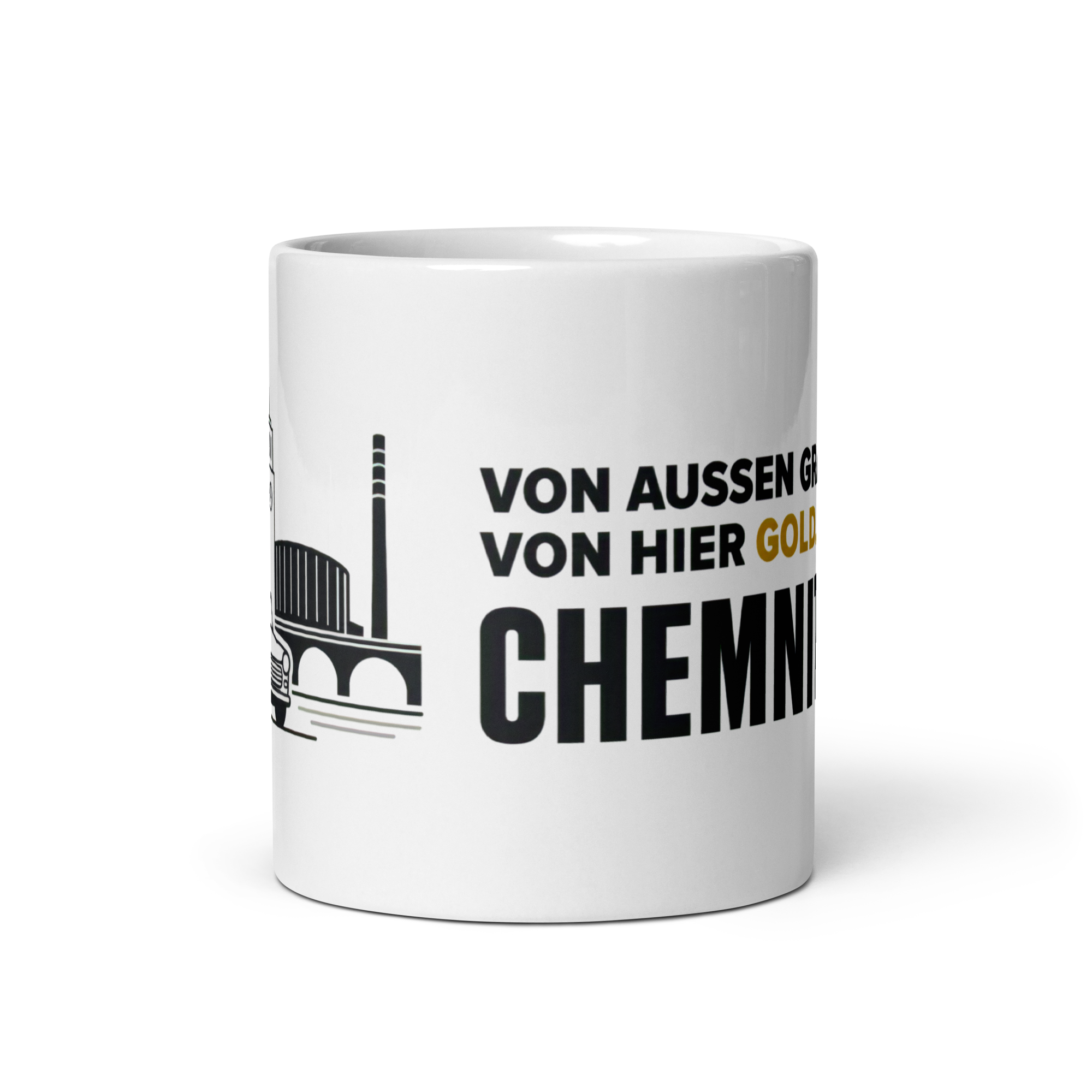 Kaffee Tasse - Von Außen grau  - 325 ml