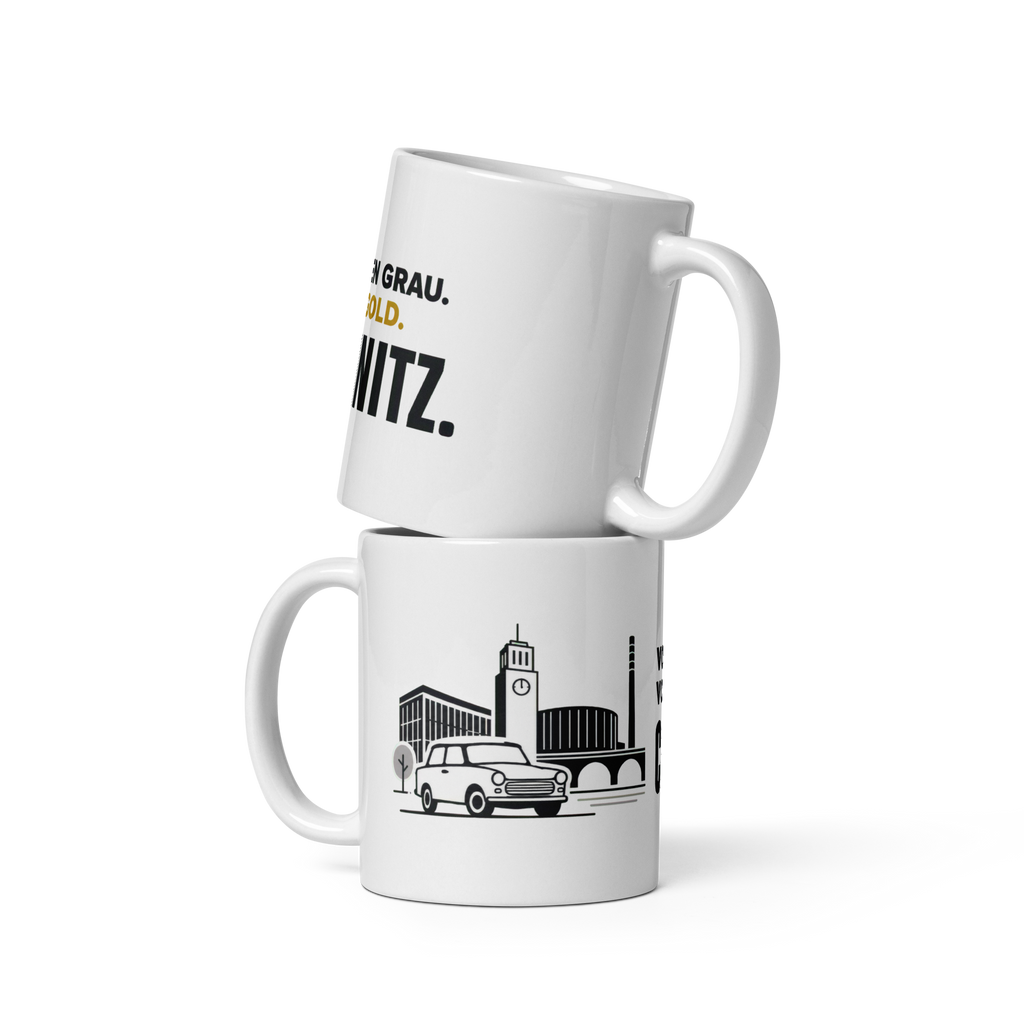Kaffee Tasse - Von Außen grau  - 325 ml