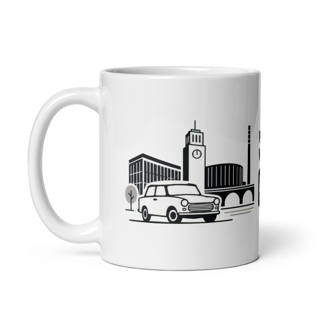 Kaffee Tasse - Von Außen grau  - 325 ml
