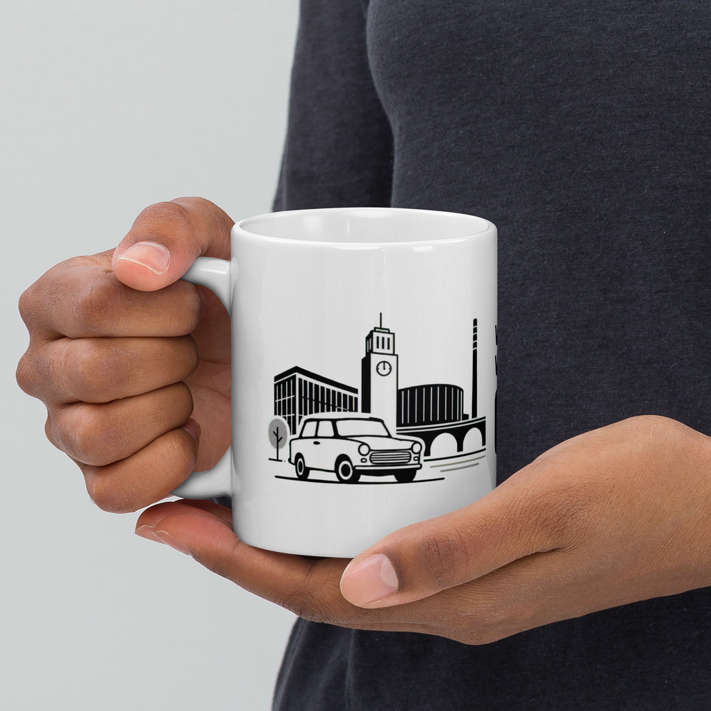 Kaffee Tasse - Von Außen grau  - 325 ml