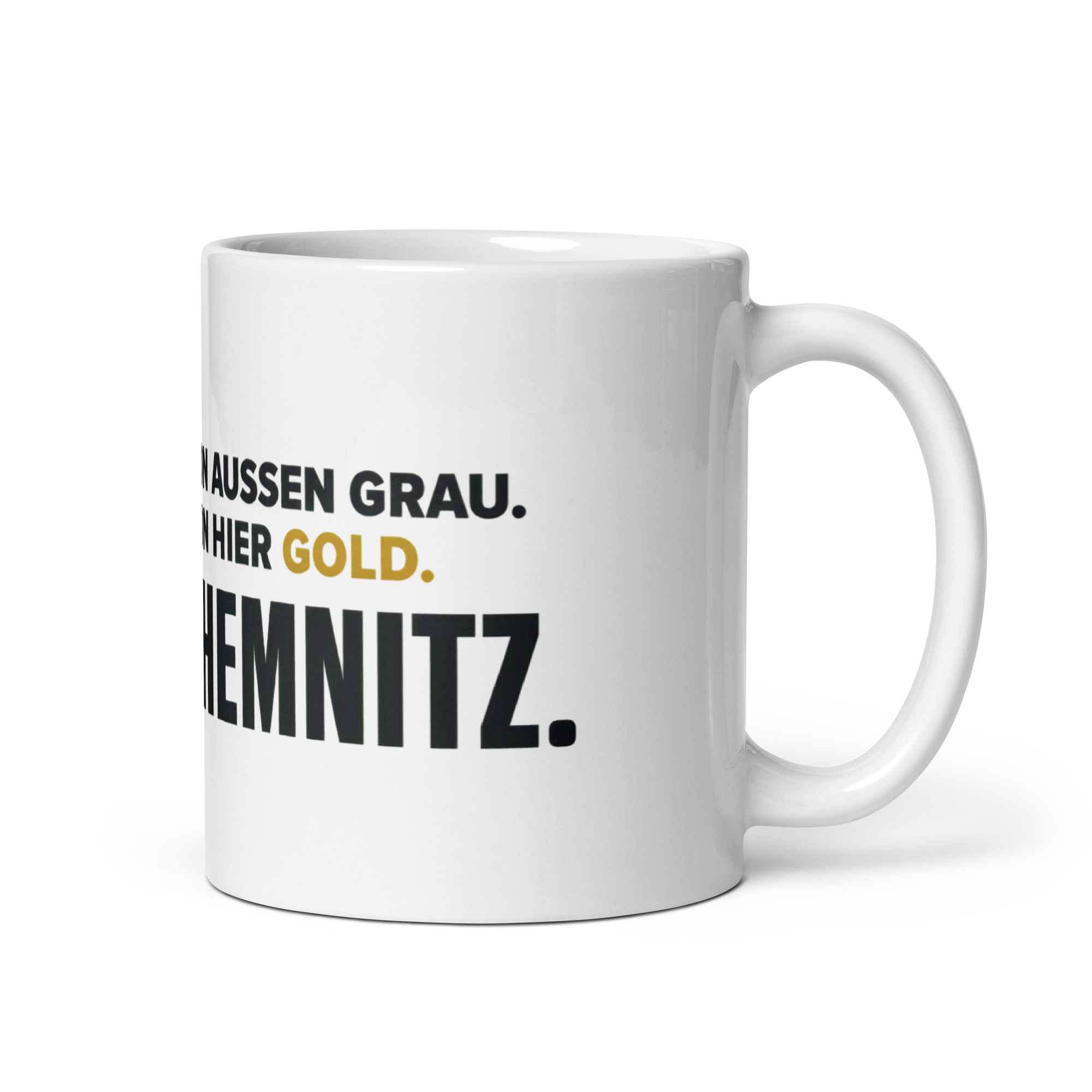 Kaffee Tasse - Von Außen grau  - 325 ml