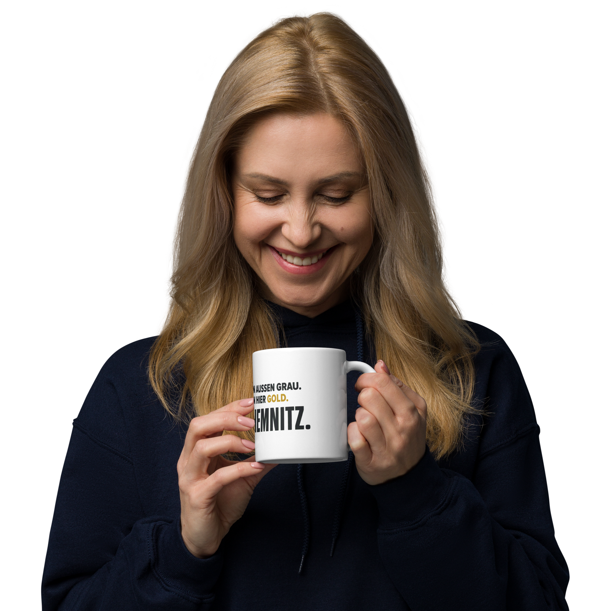 Kaffee Tasse - Von Außen grau  - 325 ml